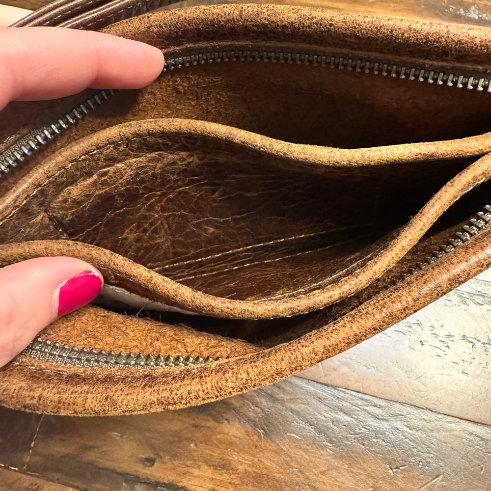 Rough & Tumble small Brown Butter Leather Wristlet - Picture 5 of 8